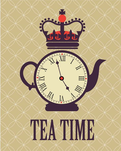 پوستر زمان چای رترو در لندن
