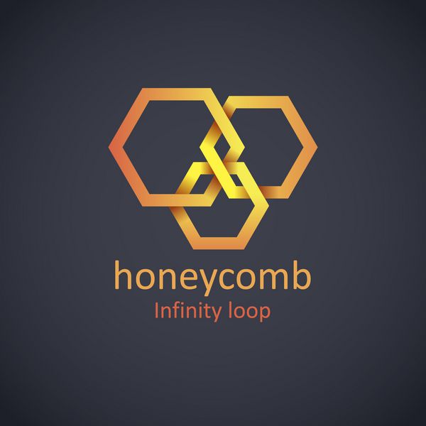 مفهوم طراحی لوگو لانه زنبوری نماد عسل خلاقانه انتزاعی لوگوی تولید کننده عسل