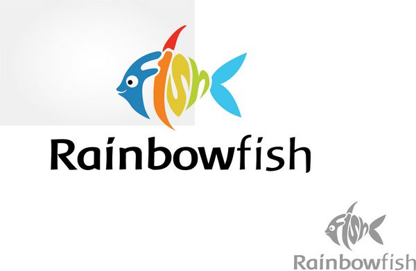 لوگوی ماهی ساخته شده از حروف ماهی