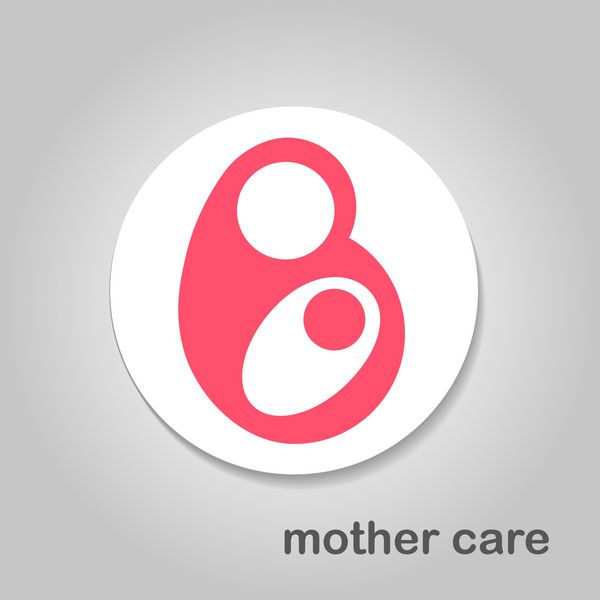 علامت مراقبت از مادر - قالب وکتور