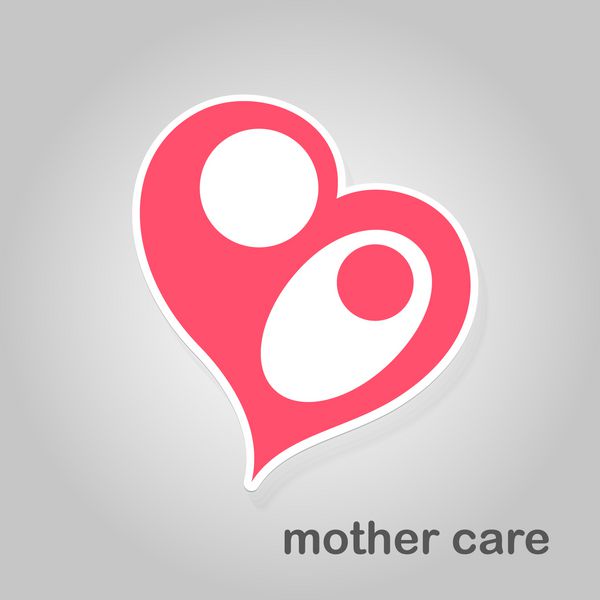 علامت مراقبت از مادر - قالب وکتور