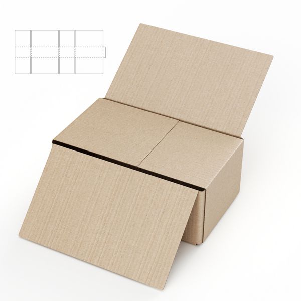 جعبه مقوایی راه راه ذخیره سازی با طرح بندی قالب