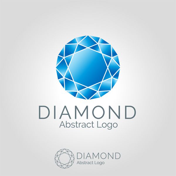 الگوی لوگوی الماس جواهری هویت برندینگ شرکتی