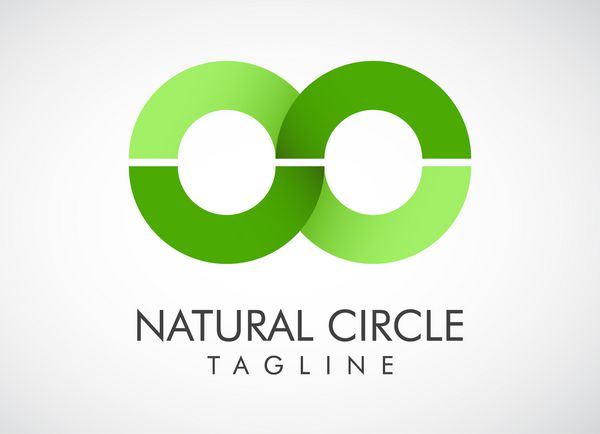 آرم دایره طبیعی طرح عنصر ساده وکتور نماد شکل نماد مجموعه قالب چکیده