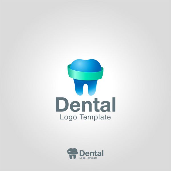 الگوی طراحی لوگو دندان دندانپزشکی هویت برندینگ شرکتی لوگوی کلینیک دندانپزشکی