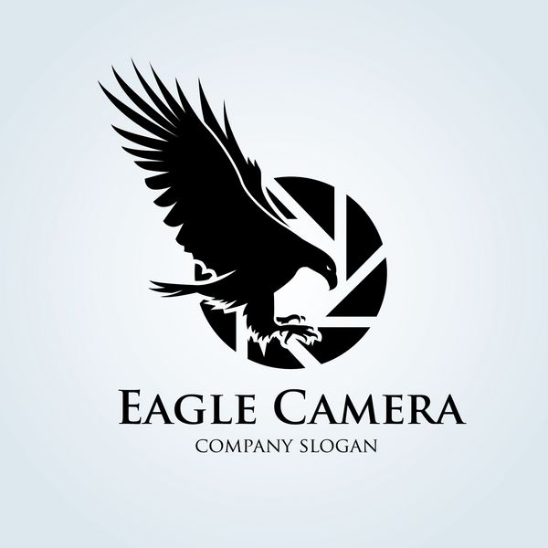 الگوی طراحی لوگو وکتور دوربین عقاب