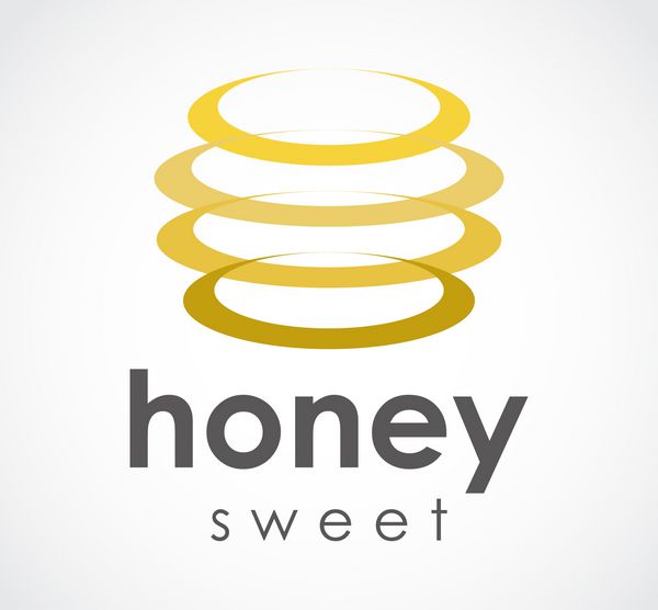زنبور عسل شیرین زنبور عسل انتزاعی وکتور الگوی طراحی آرم تجاری نماد طبیعی نماد شرکت حیوانات