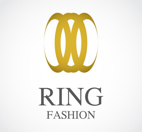 حلقه جواهرات طلا وکتور انتزاعی الگوی طراحی آرم نماد کسب و کار مد مفهوم نماد فروشگاه شرکت لوکس
