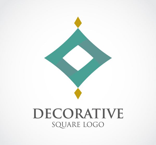الگوی طراحی آرم وکتور انتزاعی هنر تزئینات مربعی تزئینی نماد تجاری خلاقانه مفهوم نماد شرکت نوآورانه