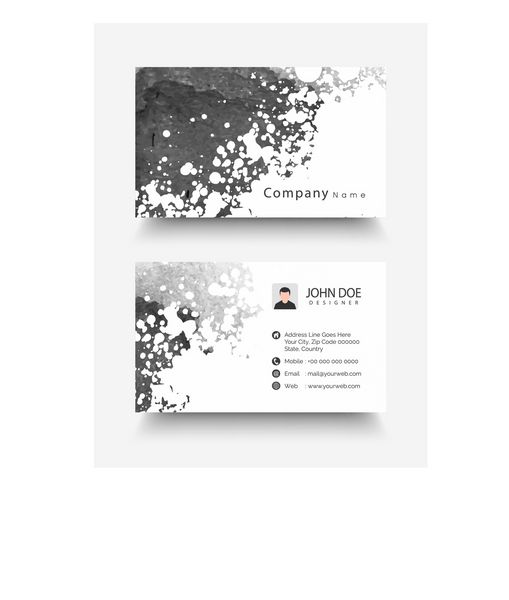مجموعه کارت ویزیت افقی خلاقانه کارت نام یا کارت ویزیت با sp برای تصویر و اطلاعات شرکت شما