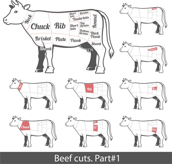 پوستر و برچسب گوشت گاو برای قصابی