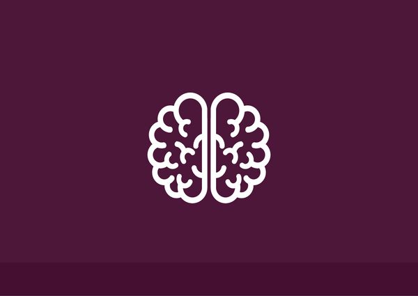 مغز انسان نماد وب طراحی وکتور