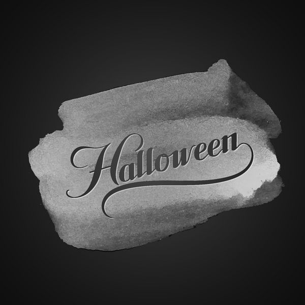هالووین وکتور تعطیلات ترکیب حروف روی پس زمینه آبرنگ