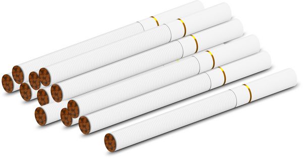 وکتور سیگار منفذی طراحی تقلیدی سه بعدی این شامل چندین سیگار سفید ظاهری است سیگار تقلید واقع بینانه جدا شده