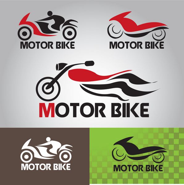 الگوی لوگوی موتور دوچرخه برای طراحی تجاری وکتور عنصر طراحی قدیمی
