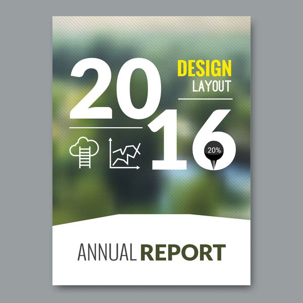 قالب طراحی جلد مجله ان گزارش زیبا پس زمینه طبیعت طراحی کسب و کار وکتور