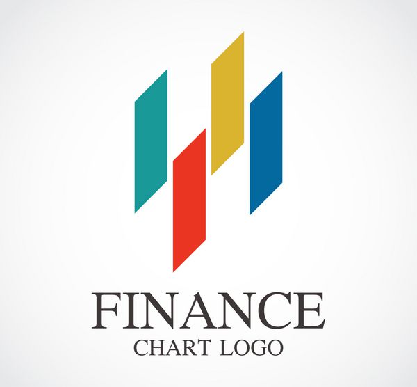 نمودار مالی انتزاعی وکتور و طراحی لوگو یا الگوی نوار مستطیل نماد کسب و کار مفهوم نماد هویت شرکت