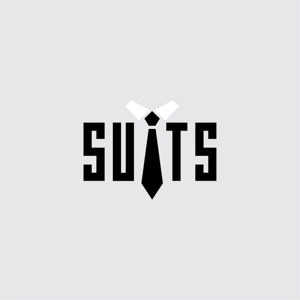 کت و شلوار کلمه لوگو با علامت کراوات تصویر برای کارت دعوت یا شرکت عروسی لوگوی وکتور طراحی لیبل وکتور