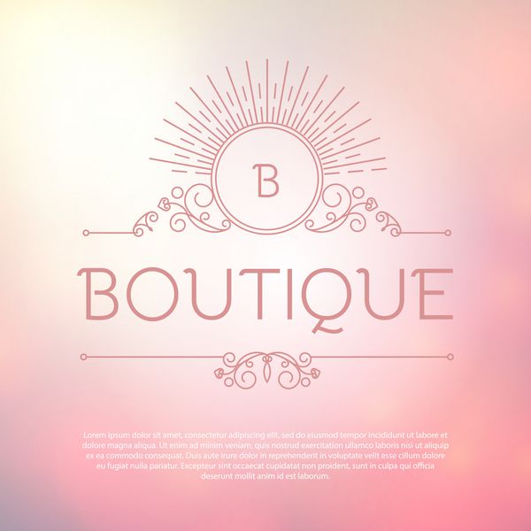 قالب لوگوی زیبا طراحی نرم برای فروشگاه زیبایی بوتیک جواهرات لوازم آرایشی وکتور