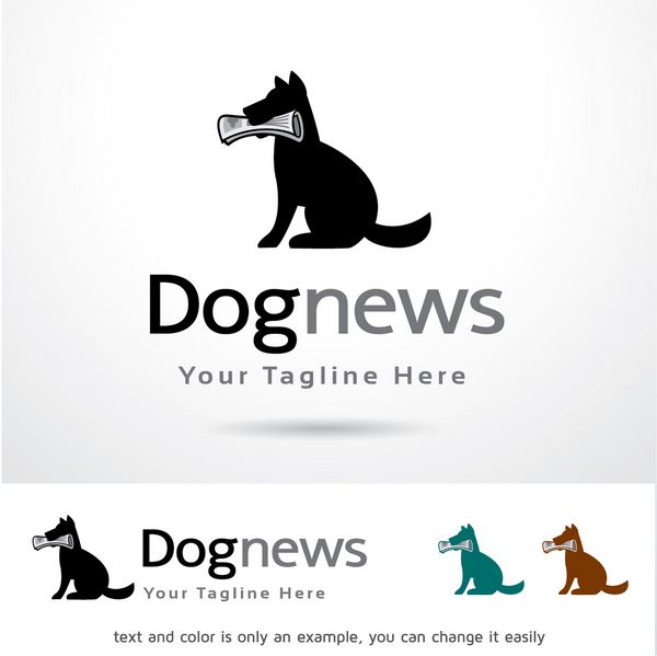 وکتور طراحی قالب لوگو dog news
