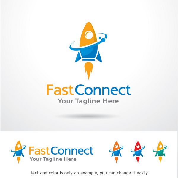وکتور طراحی قالب لوگو fast connect