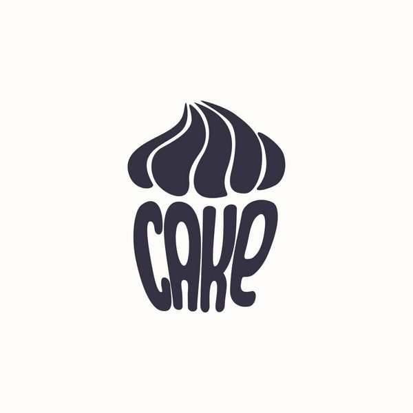 کیک لوگو لوگو طرح وکتور لوگو برای مغازه نانوایی وکتور