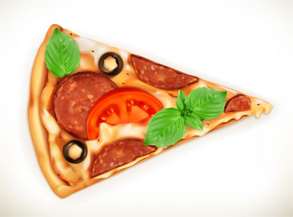 تکه ای از پیتزا وکتور واقعی