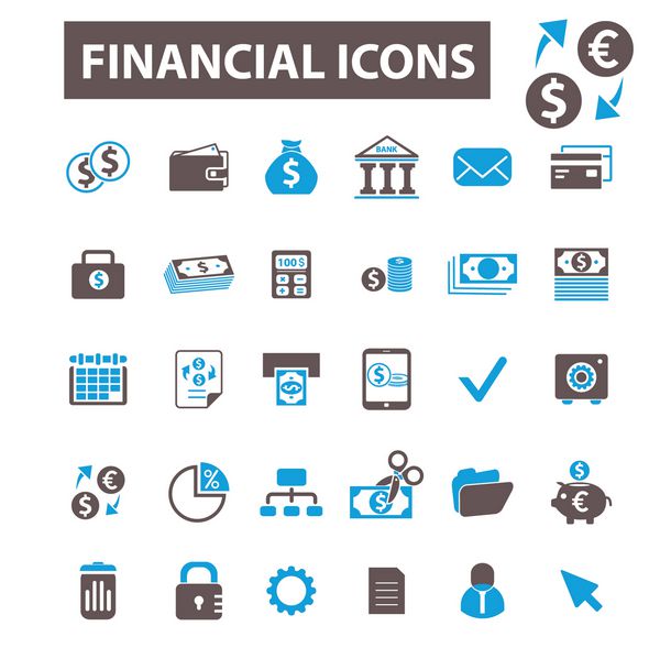 امور مالی بانک پول نمادهای سرمایه گذاری علائم مفهومی بردار برای اینفوگرافیک تلفن همراه وب سایت برنامه