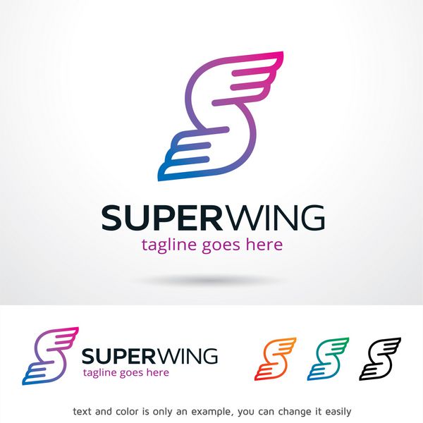 وکتور طراحی الگوی لوگو حرف w super wing