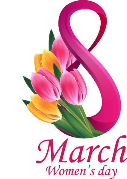 الگوی کارت تبریک روز زن 8 مارس