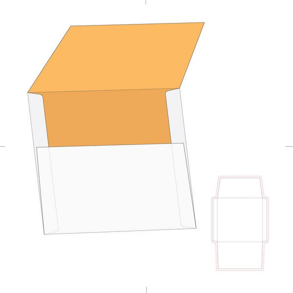 پاکت مربع با قالب قالب