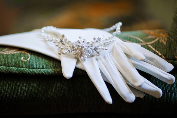 دستکش عروسی با گردن زیبا