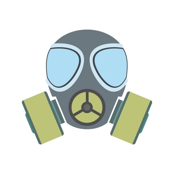 ماسک گاز نماد صاف
