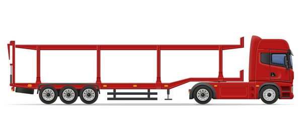 وکتور نیمه تریلر کامیون برای حمل و نقل ماشین