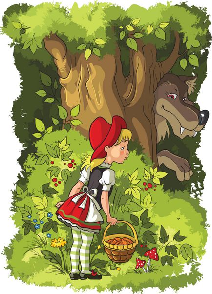 کلاه قرمزی و گرگ در جنگل