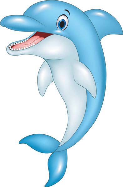 کارتون خنده دار پریدن دلفین