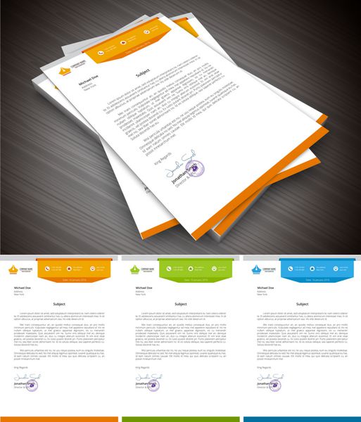 letterhead file حاوی متن قابل ویرایش ai jpeg و لینک فونت رایگان مورد استفاده در طراحی است