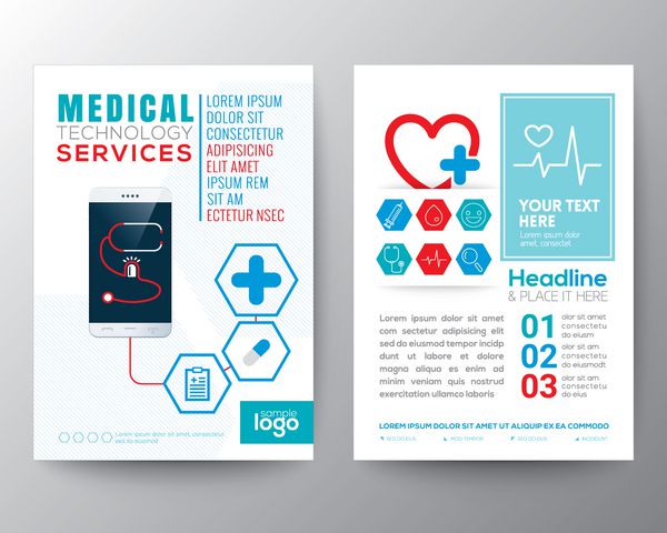 قالب بروشور پوستر بهداشتی و پزشکی طرح طرح بروشور