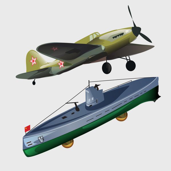 هواپیمای نظامی و زیردریایی