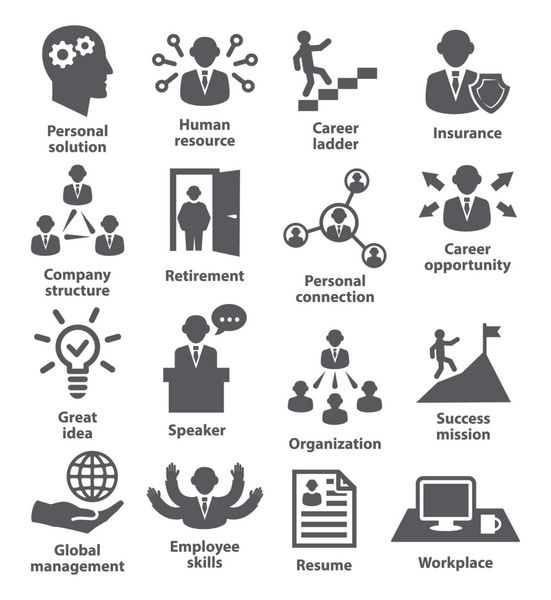 نمادهای مدیریت افراد تجاری