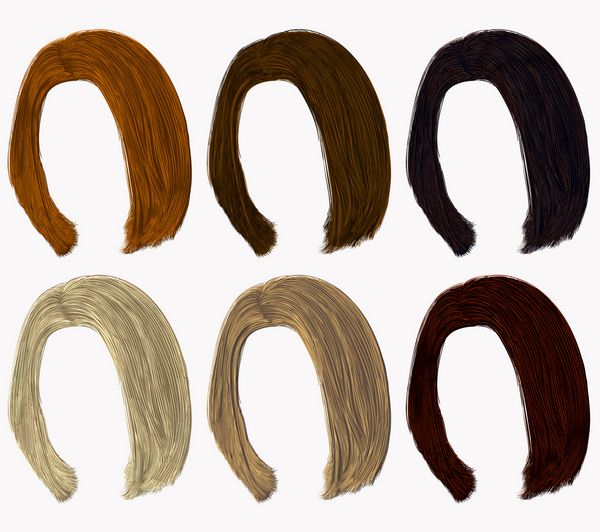 مجموعه ای از مو رنگ های مختلف kare