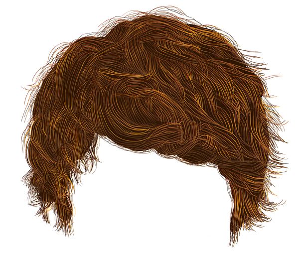 حاشیه موهای مرد شیک طول متوسط سبک زیبایی واقعی 3 بعدی
