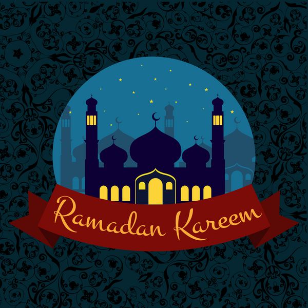 کریم مبارک رمضان تصویر وکتور پس زمینه تبریک