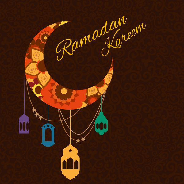 کریم مبارک رمضان تصویر وکتور پس زمینه تبریک