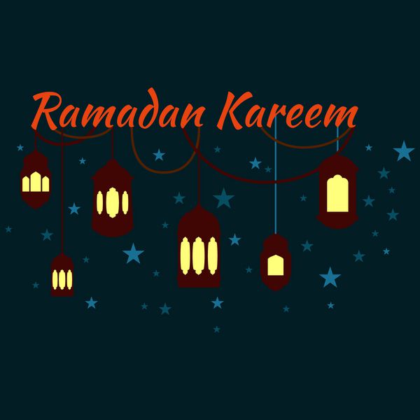 کریم مبارک رمضان تصویر وکتور پس زمینه تبریک