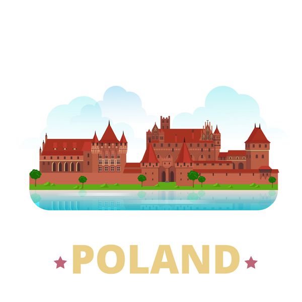 وکتور وب الگوی طراحی کشور لهستان