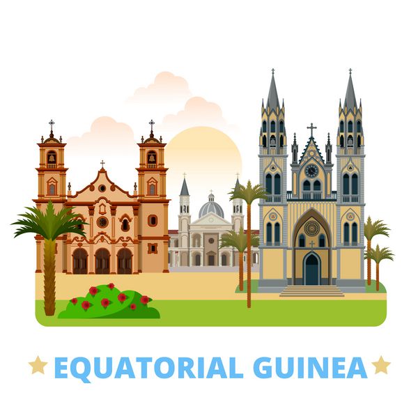 وکتور وب قالب طرح طرح کشور گینه استوایی