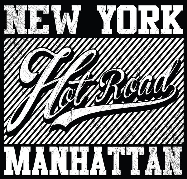 شعار گرافیکی سبک مد برای تی شرت چاپ وکتور نیویورک