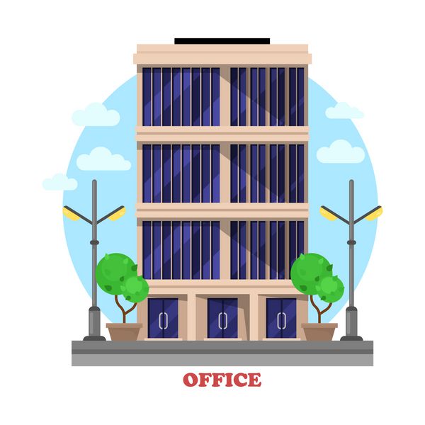 نما یا ساختمان معماری دفتر تجاری