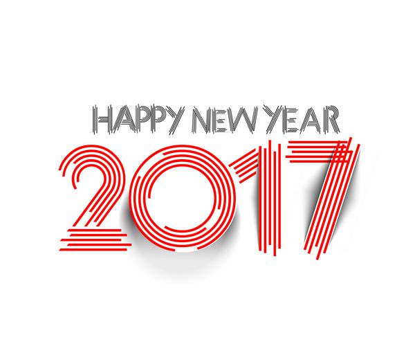 وکتور طراحی متن سال نو مبارک 2017